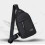 Borsa a tracolla nera con foro per cuffie 8