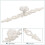 Silver Vintage Drawer Pulls Floral Carving Zinc Alloy 4 Pack 3