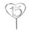 Birthday Cake Topper Silver Acrylic 15th Design 6.5 x 5 3