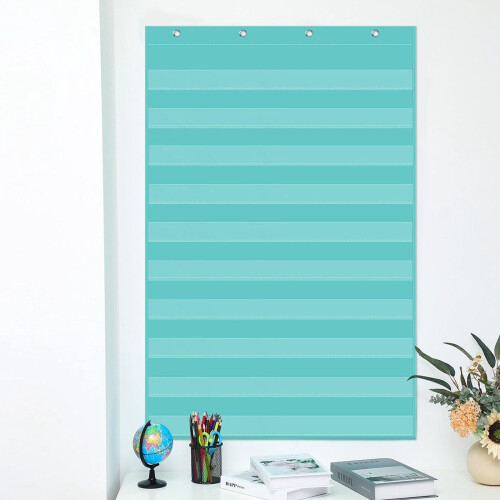 Clear Pocket Chart for Classroom or Home Use 10 Pockets 2