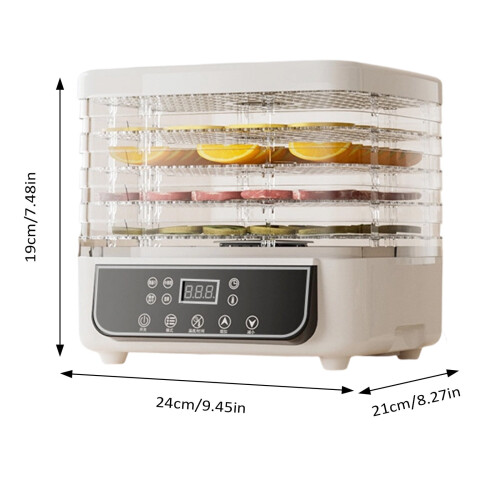 Compact Food Dehydrator with Adjustable Temperature and 2