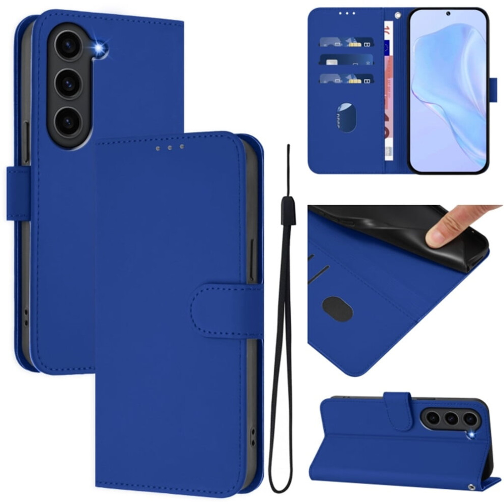 Wallet Case For Samsung Galaxy S23+ 5G Dark Pu Leather Blue 974856096640