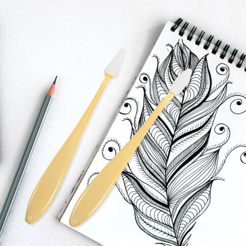 Blending Paper Stump for Sketching Beginners Yellow 2 Pcs 2