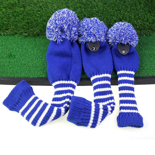 Golf Club Head Covers Knitted Style 3-Piece Set 2