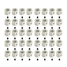 40PCS 5mm to 12mm Metal Combiner Wheel Hub Hex Adapter for WPL D12 C14 C24 B14 B16 MN D90 D91 RC Car Upgrade,Silver