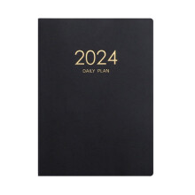 2024Black Τετράδιο Σχεδίου Ημερολογίου με Πυκνό Ημερήσιο Τετράδιο Σχεδίου