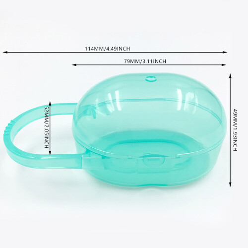 BPA-Free Pacifier Case Transparent Purple Holder 2