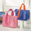 Green Portable Lunch Bag with Thermal Insulation and 7