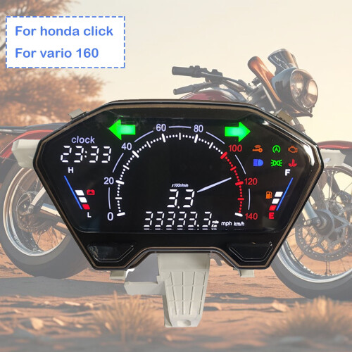 Honda Click Digital Speedometer Dashboard Waterproof Black 1