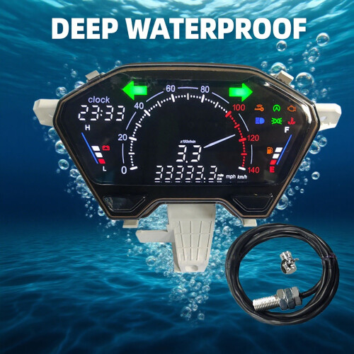 Honda Click Digital Speedometer Dashboard Waterproof Black 2