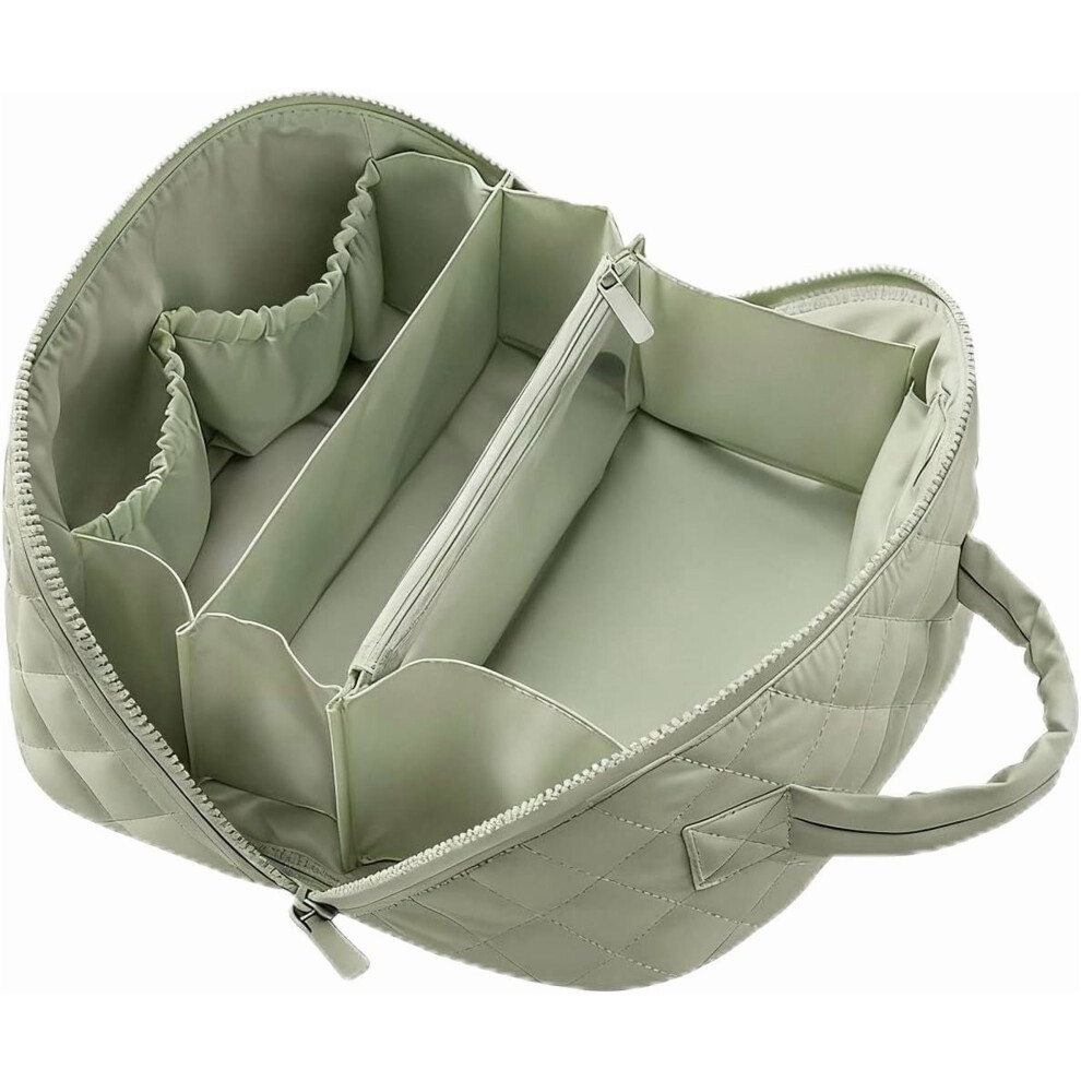 Women's lay-flat makeup bag with dividers 1 piece