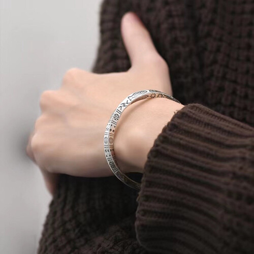 Mobius Ring Bracelet Viking Runes Cuff Bangle Alloy Men 1