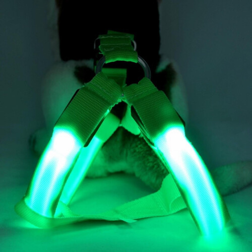 LED Dog Vest Harness Rechargeable Soft Adjustable Reflective 1