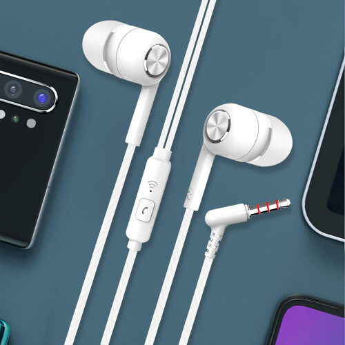 3.5mm Wired Earbuds with Mic Noise-Isolating Bass 1