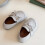 Baby leather moccasins for first walking beige size 2-2.5 5