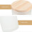 White Glass Candle Container Simple Design 2 Pcs 8