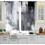 Abstract Black Grey Kitchen Curtains Rod Pocket 27.5x39 2