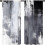 Abstract Black Grey Kitchen Curtains Rod Pocket 27.5x39 6