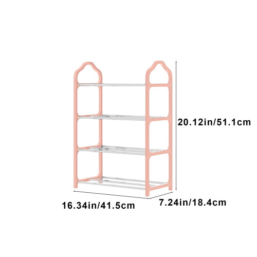 Shoe Rack Stainless Steel 4-Tier Stackable 2