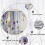 Purple Daisy Kitchen Curtains 27.5x39 in 2-Panel Rod Pocket 5