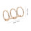 Ibasenice White Metal Binder Rings 2 pcs 2
