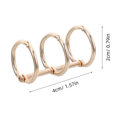 Ibasenice White Metal Binder Rings 2 pcs 1