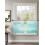 Sheer Curtains Aqua Mountain Gradient 2 Panels 52x54 Inch 2