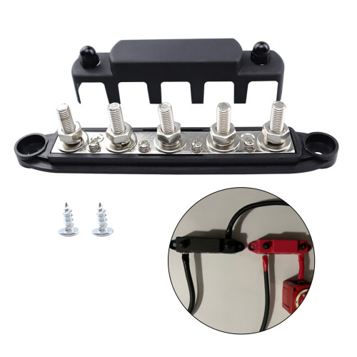 Bus Bar Post 48V 300A with Cover M8 2