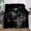 Black Cat Print Flannel Blanket Soft Warm Throw 1pc 3