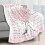 Soft Pink Flannel Throw Blanket with Tree and Heart Design 2