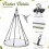 Metal Bird Feeder Hanging Tray with Open Mesh Bottom 5