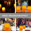 Flameless Flickering LED Candle Orange 7.5x7.5x10 cm 5