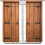 Rustic Barn Door Curtains Brown 84x84 in 3