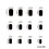French Tip Square Press-on Nails 24 Pieces 5