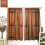 Barn Door Curtains Rustic Brown 84x84in 8