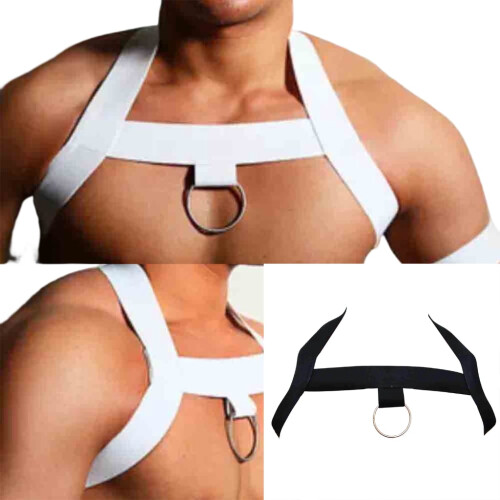 Punk Chest Harness Belt for Men Hollow-Out Elastic Shoulder 2