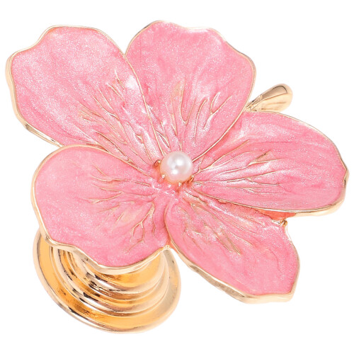 Pink Zinc Alloy Flower Pull Handle for Cabinet Drawer 2