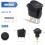 12V Blue Round Toggle LED Switch SPST 20A 12Pcs 6