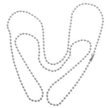 Stainless Steel Beaded Dog Tag Chain