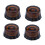 Guitar Knobs Light Brown 6mm Shaft 4 Pieces 4
