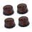 Guitar Knobs Light Brown 6mm Shaft 4 Pieces 5