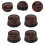 Guitar Knobs Light Brown 6mm Shaft 4 Pieces 6