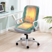 Electric Heated Seat Cushion for Office Chair & Car, 3 Heat Settings, Lumbar Support, Compatible with Most Chairs