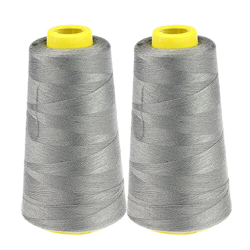 Polyester Sewing Thread Gray 2300 Yards 2-Pack