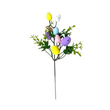 Artificial Easter Stems, Colorful Easter Picks with Easter Eggs for Home Centerpiece Vase Spring Indoors Decor
