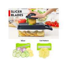Kitchen 16-In-1 Multifunctional Vegetable Processor: Cutting, Dicing, Slicing And Shredding Integrated