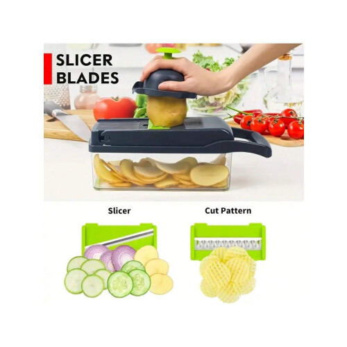 Kitchen 16-In-1 Multifunctional Vegetable Processor: Cutting, Dicing, Slicing And Shredding Integrated