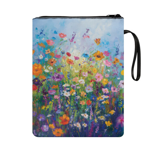 Bible case bag flower field style waterproof polyester with 1
