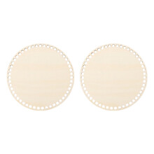 Wood Basket Base for Crochet Basket Making 2 pcs
