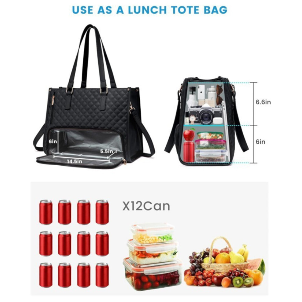 Laptop Bag With Insulated Lunch Compartment And Spacious 9399596818740